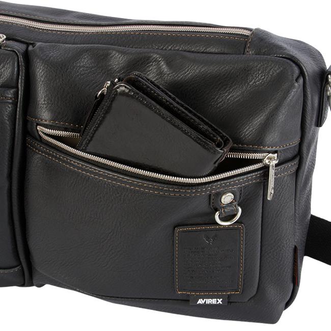 最大42% 4/28から アヴィレックス ショルダーバッグ ワンショルダーバッグ メンズ ブランド 軽量 合皮 大きめ 斜めがけ 2WAY B5 スチュアート AVIREX AX5004 | AVIREX | 07