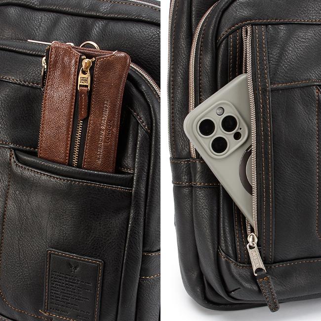 最大44% 3/22まで アヴィレックス ボディバッグ ワンショルダーバッグ メンズ ブランド 軽量 合皮 2WAYリュック アビレックス スチュアート AVIREX AX5008 | AVIREX | 14