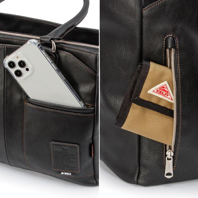 最大42% 1/11限定 アヴィレックス トートバッグ メンズ ブランド 大容量 軽量 合皮 横型 通勤 肩掛け A4 アビレックス スチュアート AVIREX STUART AX5009 | AVIREX | 13