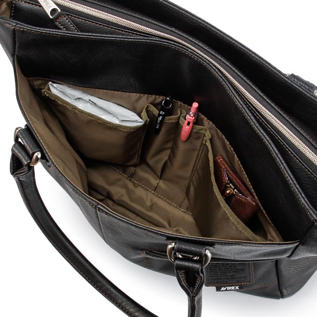 最大42% 2/3限定 アヴィレックス トートバッグ メンズ ブランド 大容量 軽量 合皮 横型 通勤 肩掛け A4 アビレックス スチュアート AVIREX STUART AX5009 | AVIREX | 14