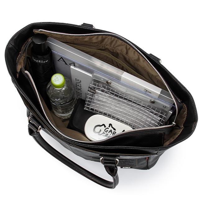 最大40% 5/1限定 アヴィレックス トートバッグ メンズ ブランド 大容量 軽量 合皮 横型 通勤 肩掛け A4 アビレックス スチュアート AVIREX STUART AX5009 | AVIREX | 08