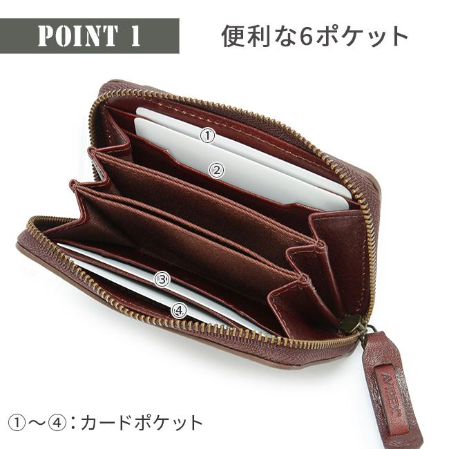 最大42% 4/28から アヴィレックス ミニ財布 メンズ ブランド レザー 本革 軽量 ラウンドファスナー アビレックス バイデ AVIREX BEIDE AX9104 | AVIREX | 07