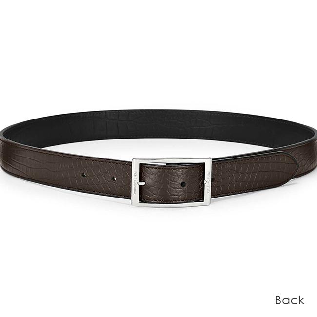 最大42% 2/17まで ペッレモルビダ バルカ リバーシブル ベルト メンズ 30mm 本革 日本製 型押しレザー クロコ ビジネス ブランド PELLE MORBIDA PMO-BAB002 | PELLE MORBIDA | 02