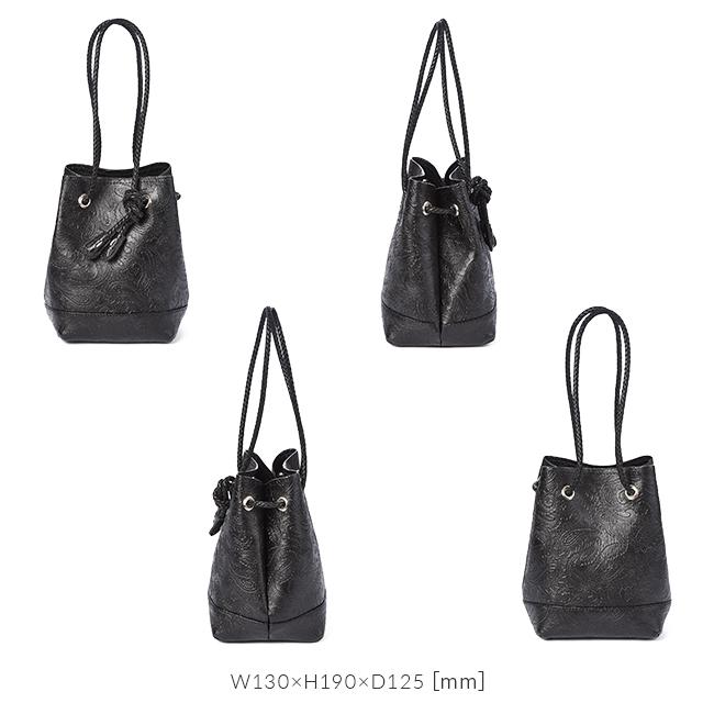 最大53% 3/22まで ブランクレ トートバッグ レディース 小さめ 軽量 日本製 本革 レザー ブランド 巾着バッグ ペイズリー柄 blancle bc1007 在庫限り | blancle | 06