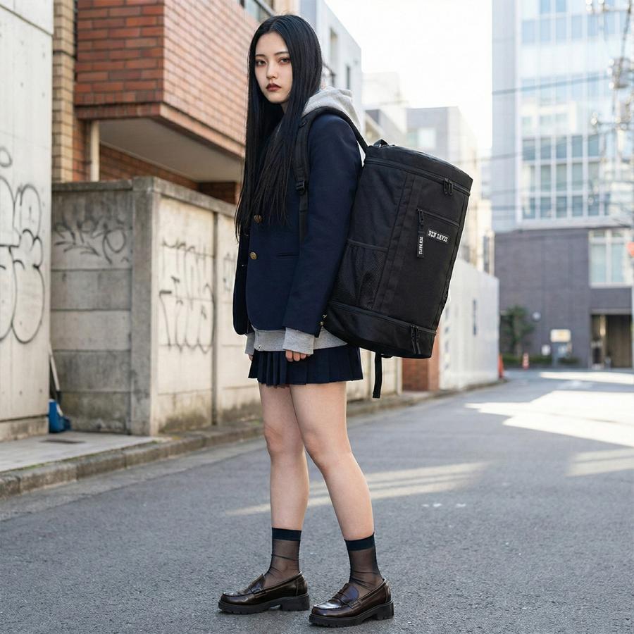 ベンデイビス リュック 30L レディース 大容量 通学 黒 女子 中学 高校 スクエア ボックス型 スクールバッグ BEN DAVIS BDW-8302 | BEN DAVIS | 07