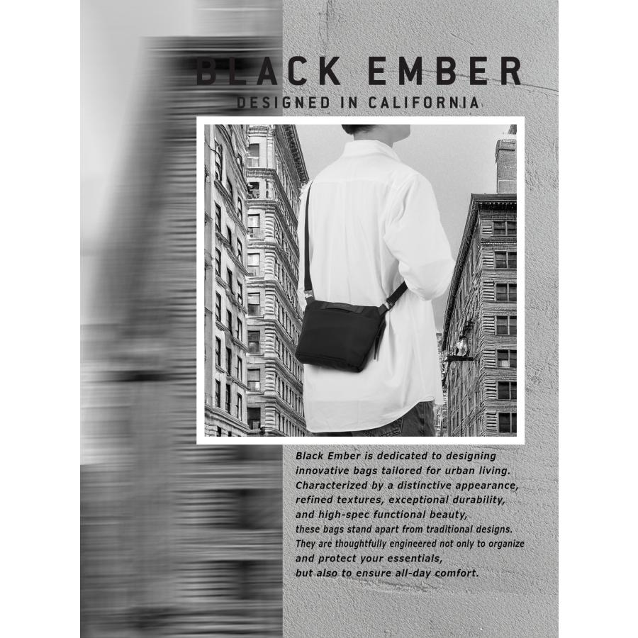 ブラックエンバー ショルダーバッグ サコッシュ メンズ ブランド 軽量 防水 小さめ 斜めがけ B6 BLACK EMBER SACOCHE 01 EmberTex 7225009 | BLACK EMBER | 02