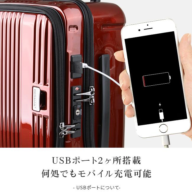 最大42% 9/15限定 バーマス ユーロシティ スーツケース 機内持ち込み Sサイズ 38L フロントオープン USBポート 軽量 BERMAS EURO CITY 60290 bmpr | BERMAS | 07