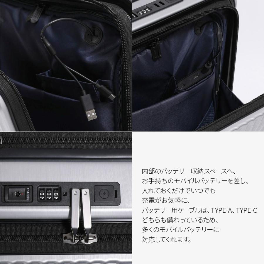 最大41% 9/17限定 バーマス スーツケース Mサイズ 56L フロントオープン ストッパー付き USBポート 静音 Bermas 60562 キャリーケース キャリーバッグ bmpr | BERMAS | 10