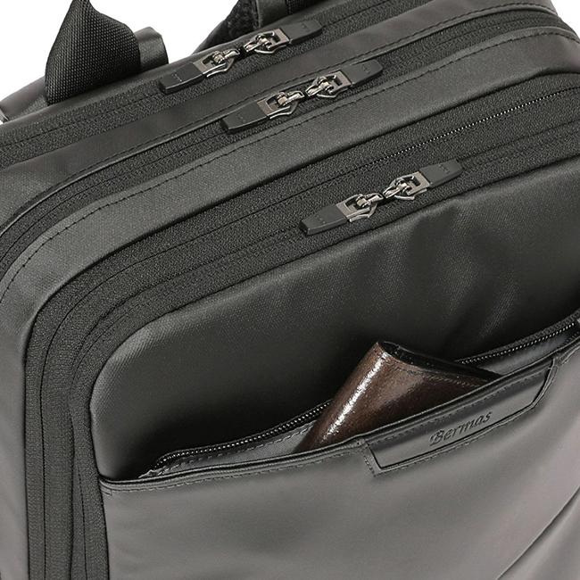 バーマス ディルートフレックス ビジネスリュック 2室 拡張 9L/12L B4 軽量 撥水 メンズ ブランド BERMAS DULITE FLEX 60641 | BERMAS | 06