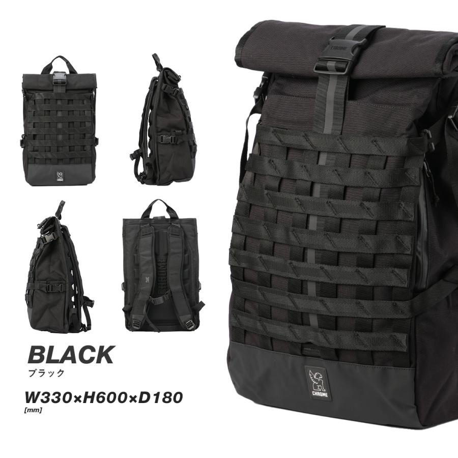 最大51% 9/15限定 クローム インダストリーズ バラージ バックパック ロールトップ リュック 34L 撥水 防水 耐水 ブラック CHROME INDUSTRIES BG368 | CHROME | 03