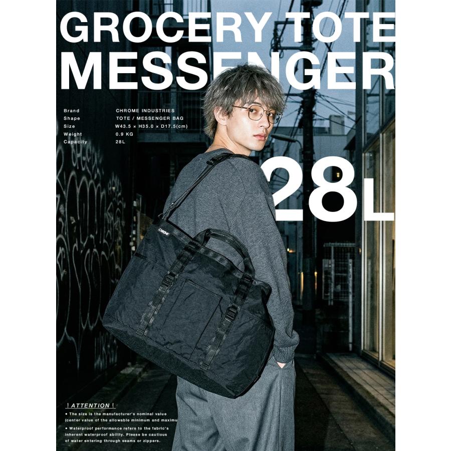 クローム インダストリーズ グローサリー トート メッセンジャーバッグ 28L B4 ブラッククリンクル CHROME INDUSTRIES GROCERY BJ004 | CHROME | 02