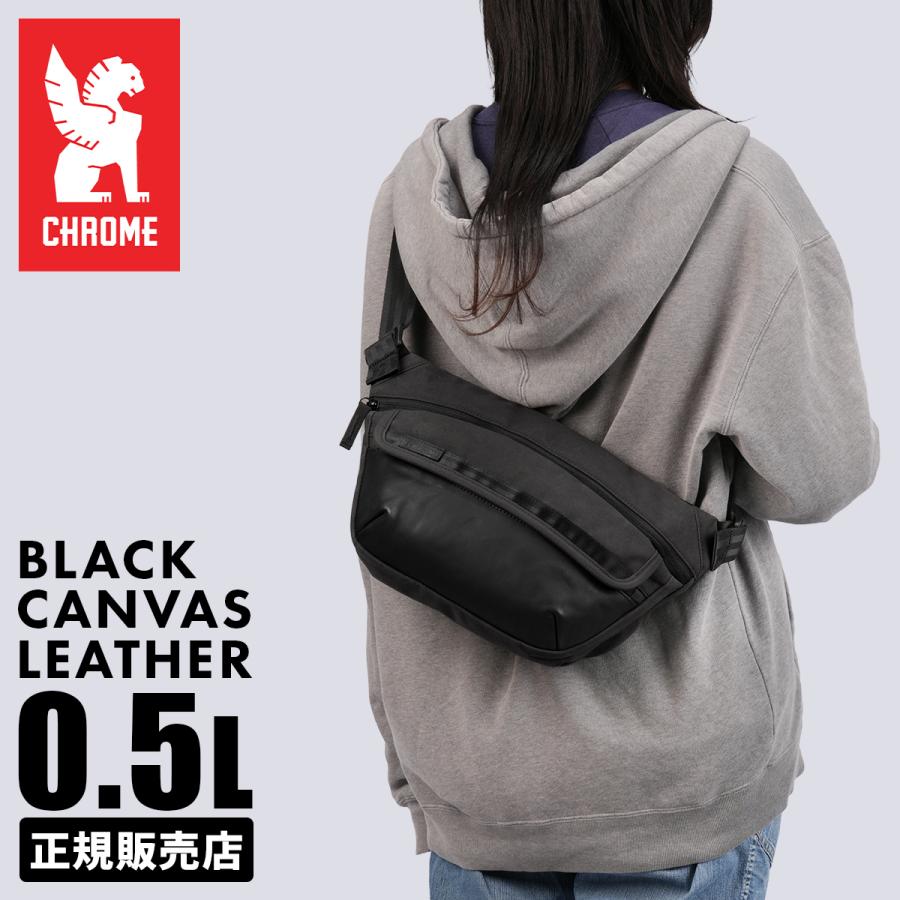 最大44% 3/22まで クローム インダストリーズ ボットフラップスリング ショルダーバッグ 5L ブラックキャンバスレザー 耐水 軽量 CHROME INDUSTRIES BJ009 | CHROME | 20