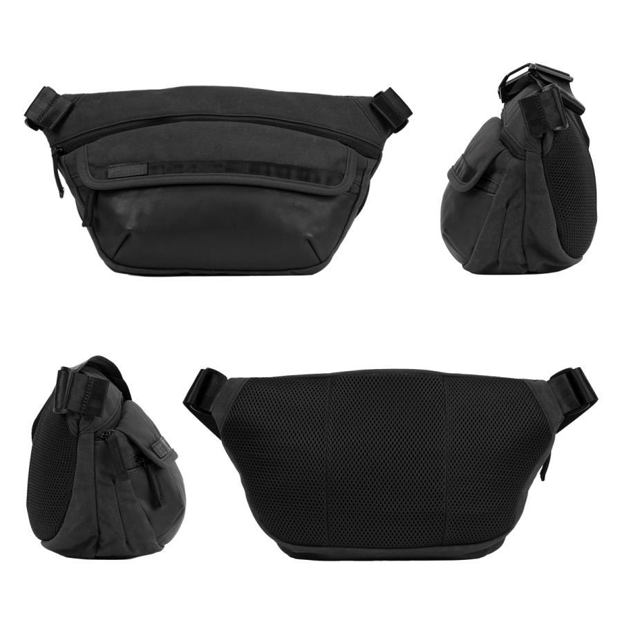 最大44% 3/22まで クローム インダストリーズ ボットフラップスリング ショルダーバッグ 5L ブラックキャンバスレザー 耐水 軽量 CHROME INDUSTRIES BJ009 | CHROME | 05