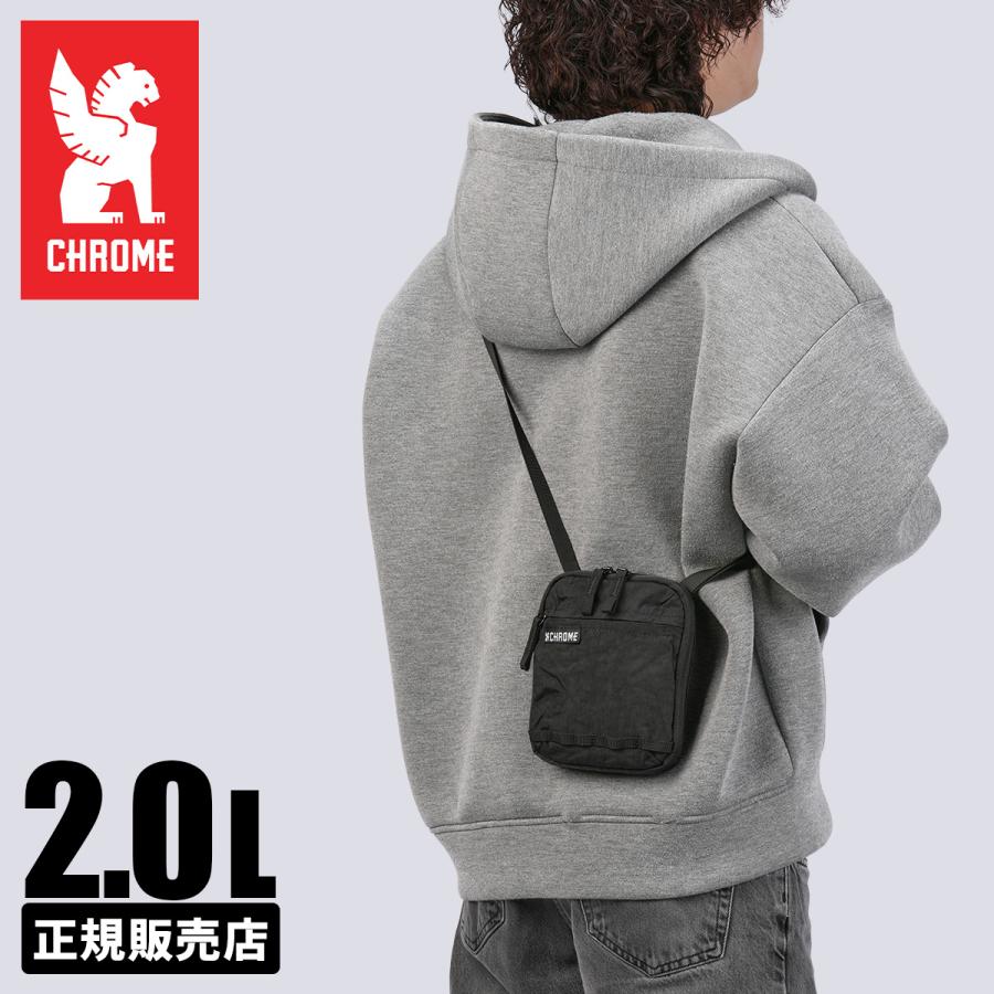 最大42% 3/30限定 クローム インダストリーズ パックポーチ ショルダーポーチ 縦型 2L ブラッククリンクル CHROME INDUSTRIES PAC POUCH BJ010 | CHROME