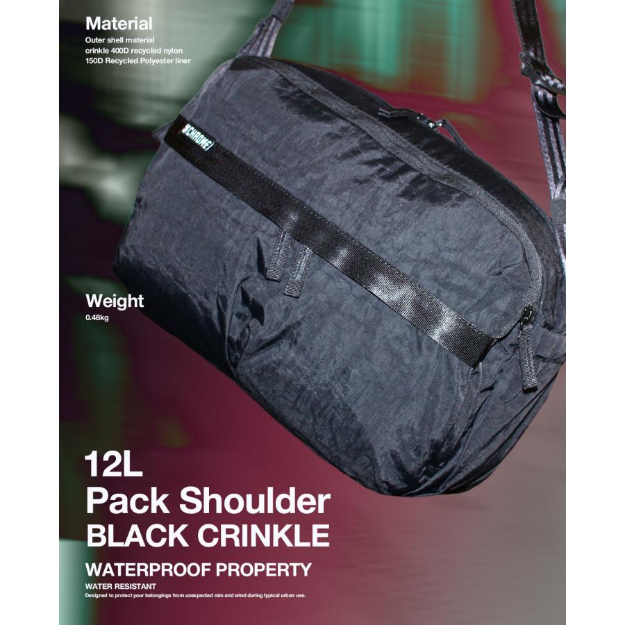 最大44% 3/22まで クローム インダストリーズ パックショルダー ショルダーバッグ 12L 耐水 ブラッククリンクル CHROME INDUSTRIES PACK SHOULDER BJ011 | CHROME | 02