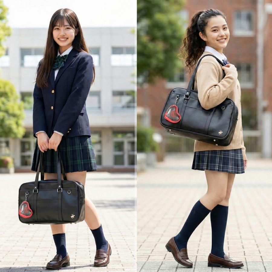 最大44% 3/1まで 2026モデル ビバリーヒルズポロクラブ スクールバッグ スクバ 合皮 女子 女子高生 高校生 中学生 通学 黒 茶色 ブラウン かわいい BP003 | BEVERLY HILLS POLO CLUB | 07