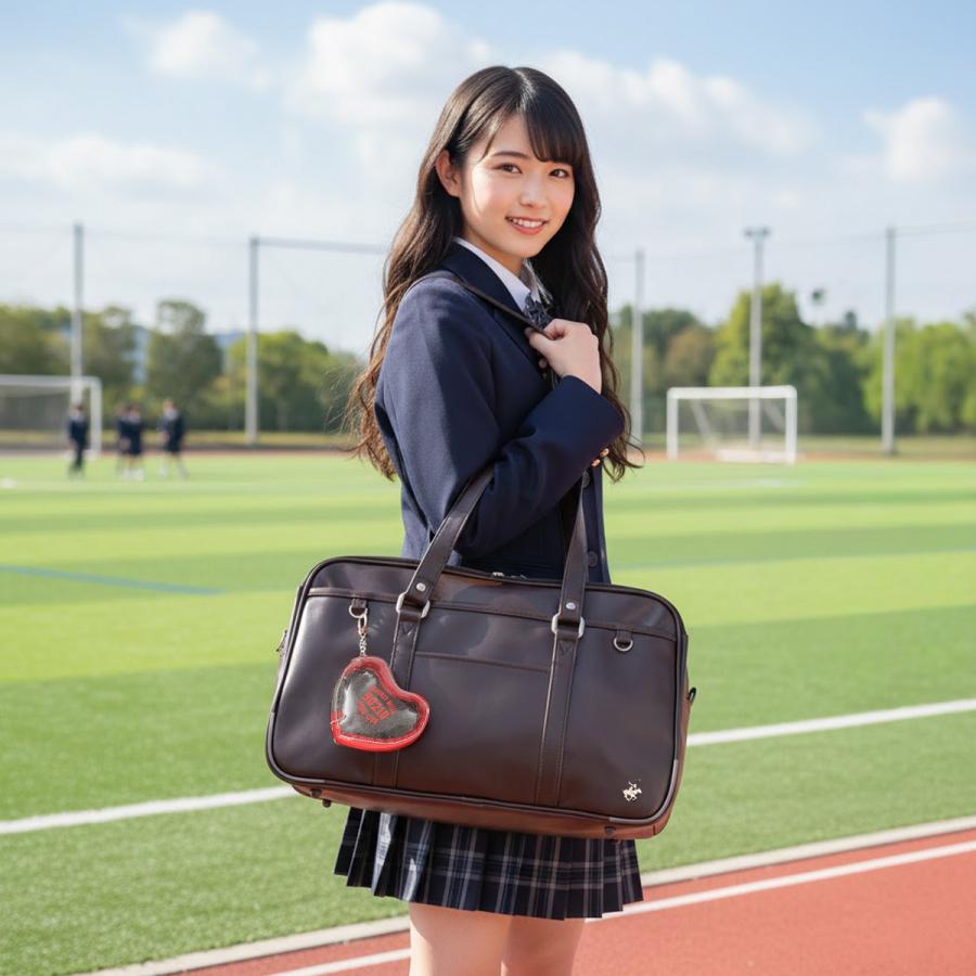 最大44% 3/22まで 2026モデル ビバリーヒルズポロクラブ スクールバッグ スクバ 合皮 女子 女子高生 高校生 中学生 通学 黒 茶色 ブラウン かわいい BP003 | BEVERLY HILLS POLO CLUB | 08