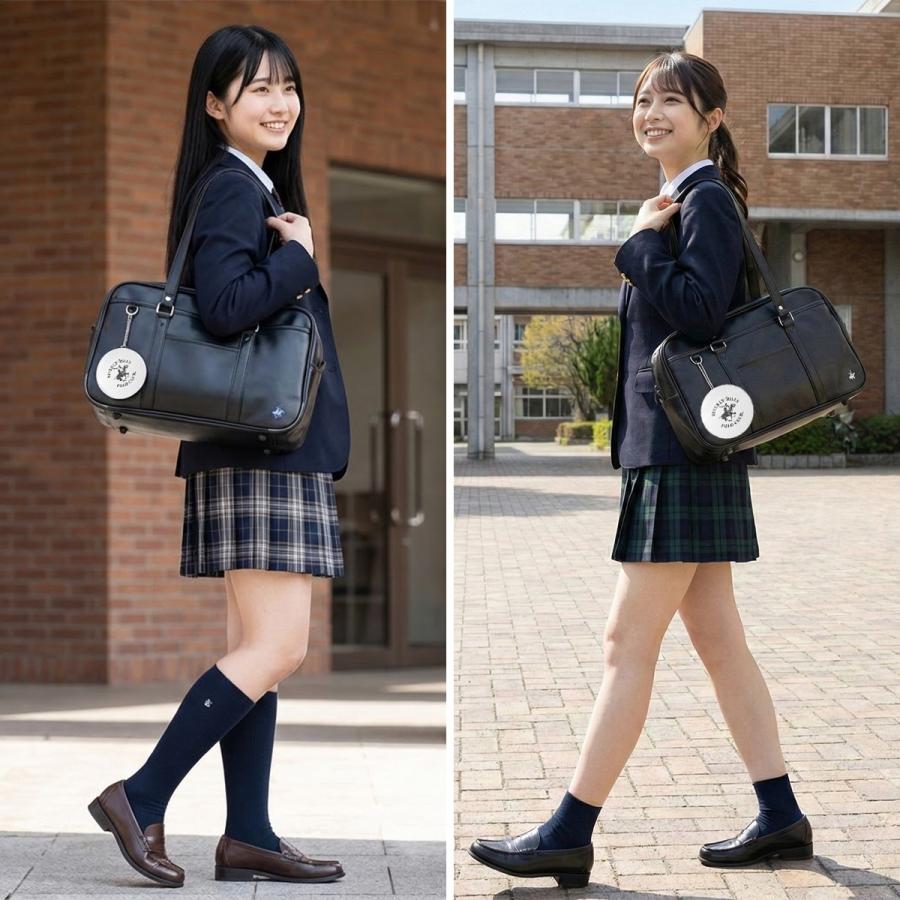 最大42% 3/27限定 2026モデル ビバリーヒルズポロクラブ スクールバッグ スクバ 合皮 女子 女子高生 高校生 中学生 通学 黒 茶 ブラウン かわいい bps002 | BEVERLY HILLS POLO CLUB | 16