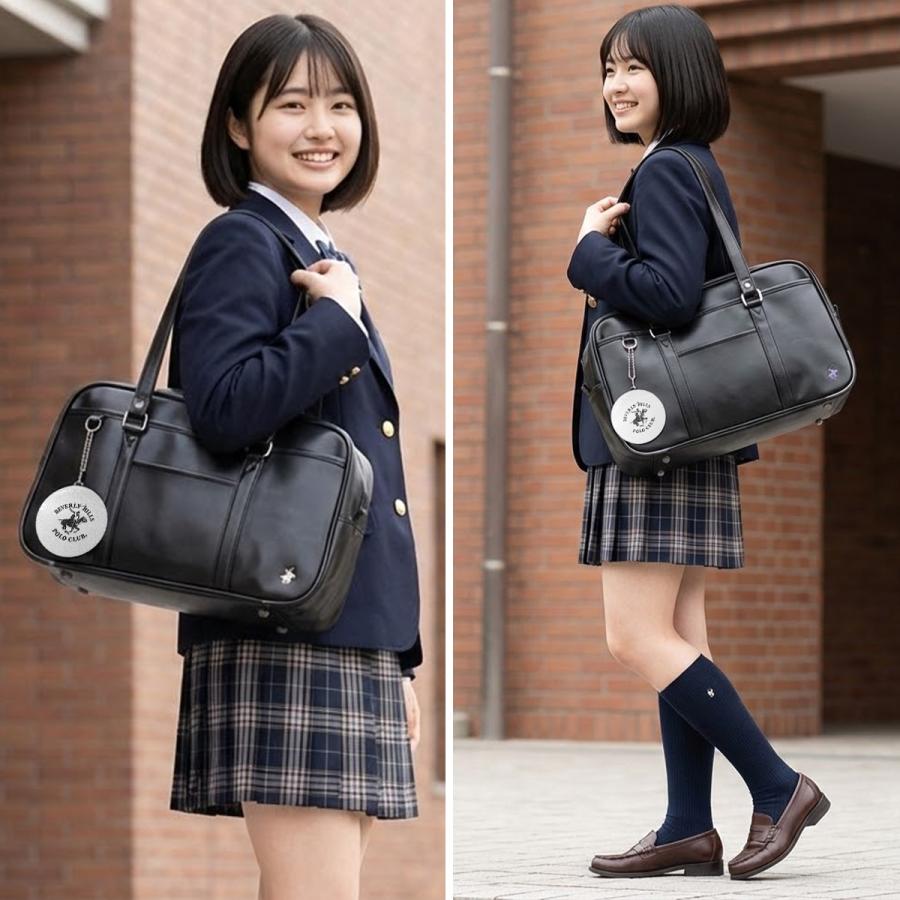 最大42% 1/18限定 2026モデル ビバリーヒルズポロクラブ スクールバッグ スクバ 合皮 女子 女子高生 高校生 中学生 通学 黒 茶 ブラウン かわいい bps002 | BEVERLY HILLS POLO CLUB | 17