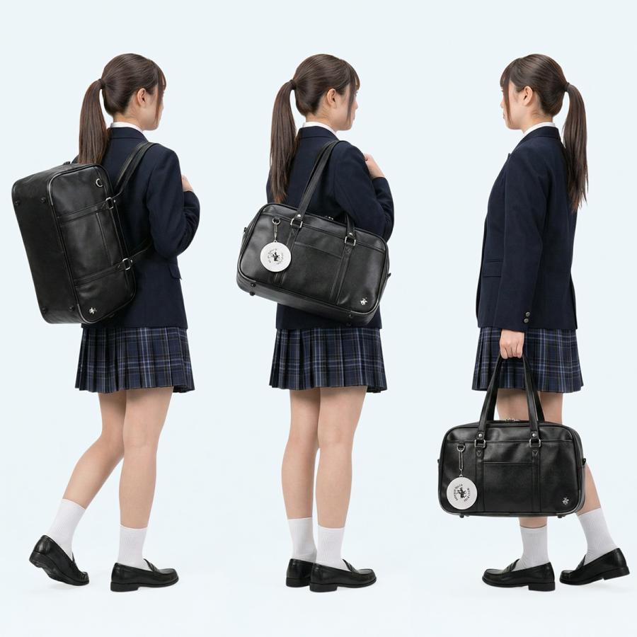 最大42% 1/18限定 2026モデル ビバリーヒルズポロクラブ スクールバッグ スクバ 合皮 女子 女子高生 高校生 中学生 通学 黒 茶 ブラウン かわいい bps002 | BEVERLY HILLS POLO CLUB | 11