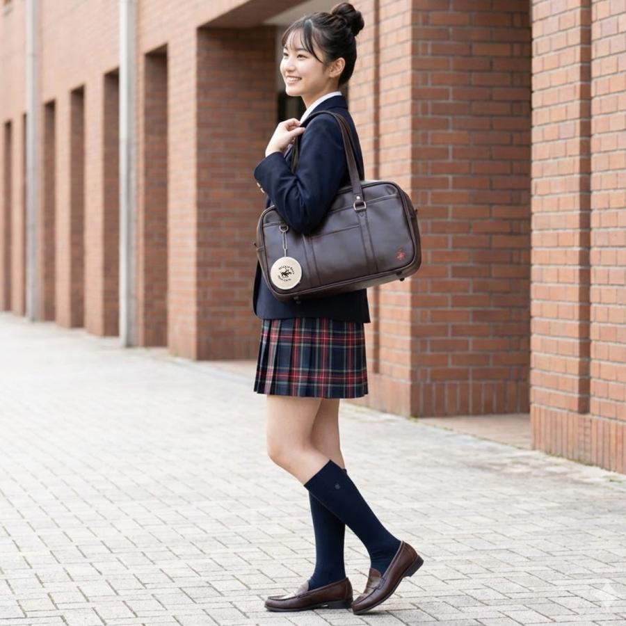 最大42% 3/27限定 2026モデル ビバリーヒルズポロクラブ スクールバッグ スクバ 合皮 女子 女子高生 高校生 中学生 通学 黒 茶 ブラウン かわいい bps002 | BEVERLY HILLS POLO CLUB | 14