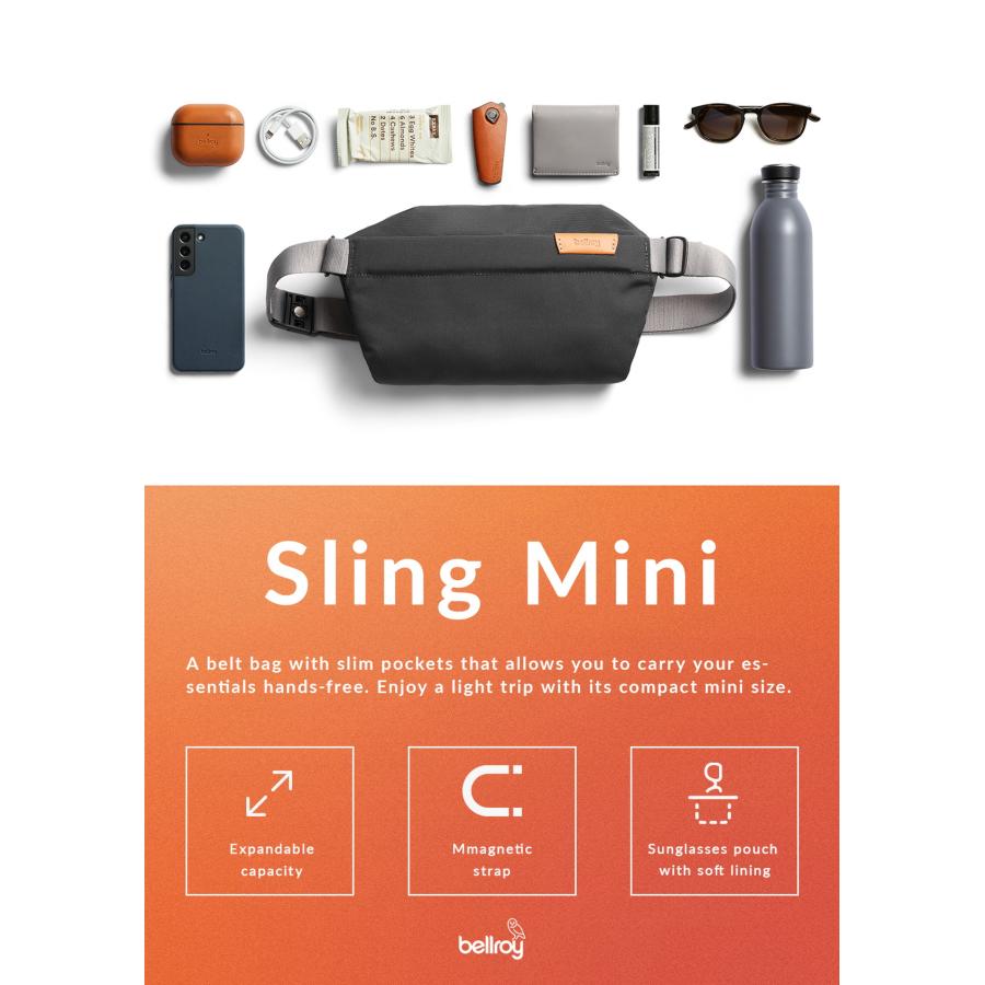 最大42% 8/31限定 Bellroy Classic Sling Mini ベルロイ スリングミニ ボディバッグ メンズ ブランド 小さめ 軽量 拡張 斜めがけ 4L B6 BSMA 6年保証 | Bellroy | 04