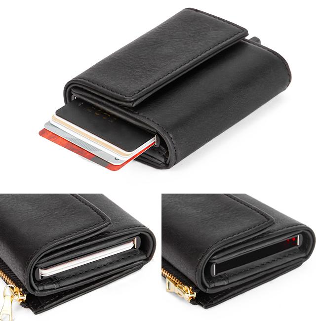 カクタ ミニ財布 スライドカードケース メンズ レディース ブランド レザー 本革 三つ折り財布 コンパクトウォレット CACTA 2042 | CACT'A | 12