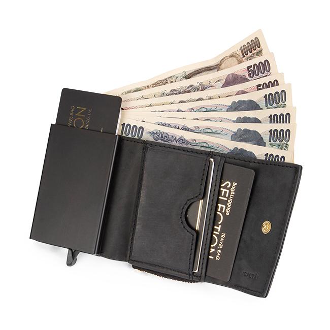 最大37% 1/8限定 カクタ ミニ財布 スライドカードケース メンズ レディース ブランド レザー 本革 三つ折り財布 コンパクトウォレット CACTA 2042 | CACT'A | 08