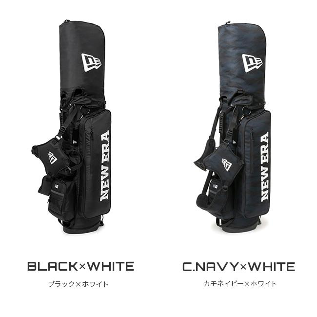 ニューエラ ゴルフバック キャディーバック 5分割　9型 ロゴプリント 黒 ニューエラ ゴルフバック キャディーバック 5分割 9型 ロゴ