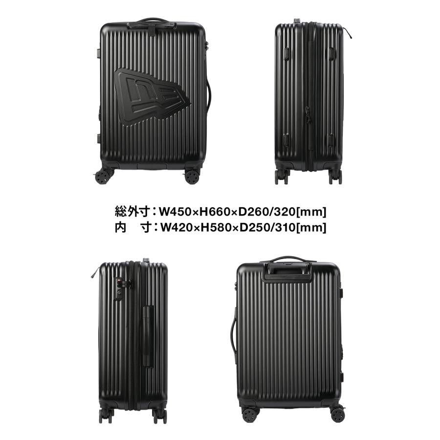 NEW ERA（ニューエラ） スーツケース Mサイズ 60L/66L 拡張機能付き