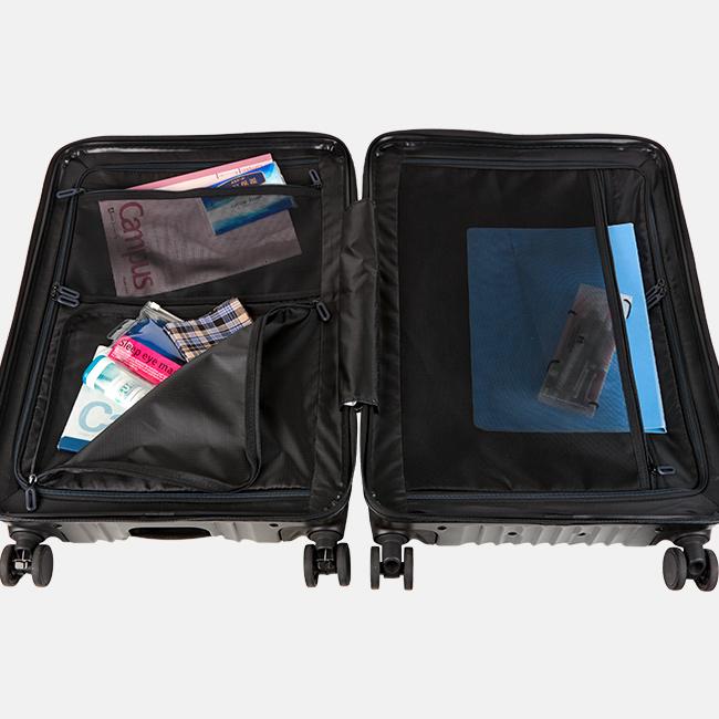 cooco クーコ　クロコ型押しキャリーカート　アルミハンドル　2way 黒 特典付 正規品2年保証 カーゴ スーツケース 機内持ち込み S