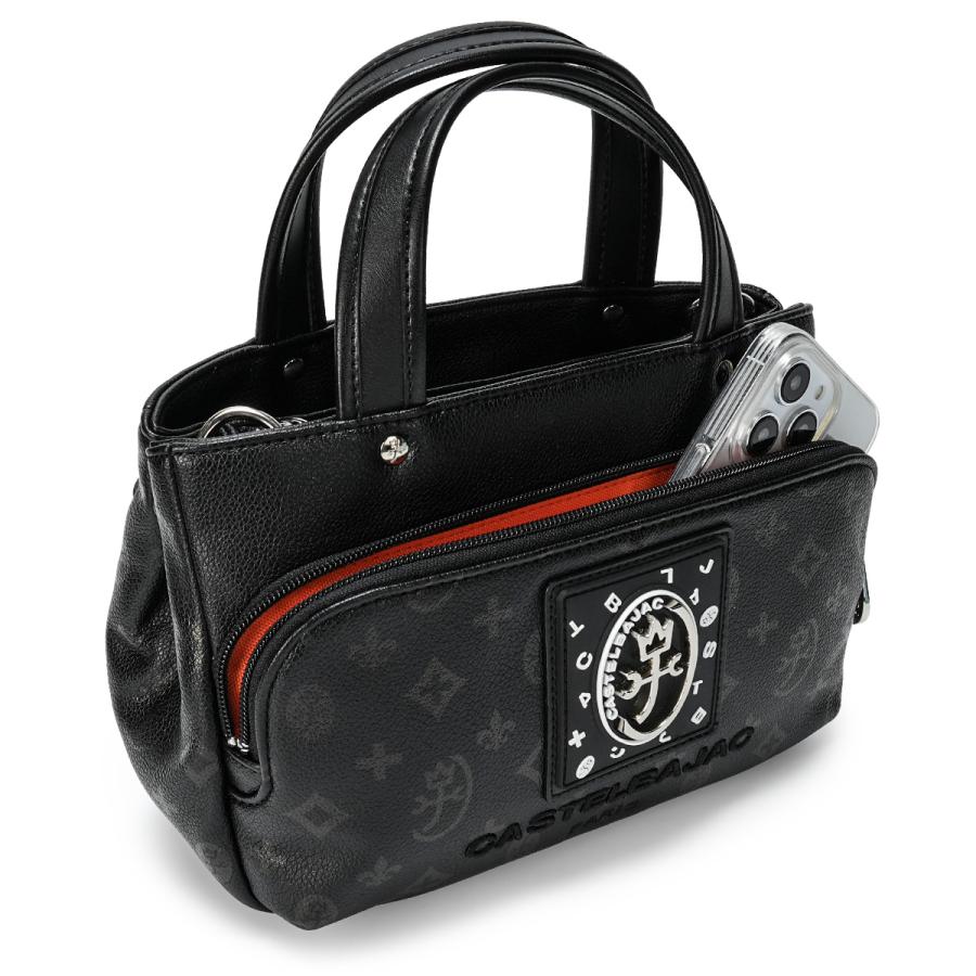 【ヒロ】　CASTELBAJAC ミニトートバッグ フルール ブラック 小 CASTELBAJAC（カステルバジャック） 最大41% 7/25限定 ショルダー