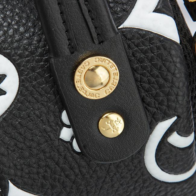 新品同様 CASTELBAJAC ミニリュック クレア 黒 白 モノグラム ロゴ CASTELBAJAC 【10%クーポン】 カステルバジャック リュック ミニ