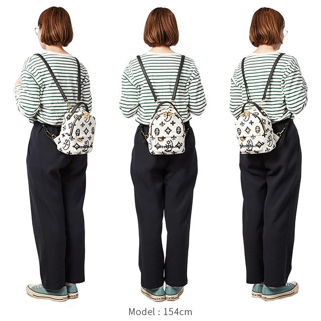 新品同様 CASTELBAJAC ミニリュック クレア 黒 白 モノグラム ロゴ CASTELBAJAC（カステルバジャック） バッグ リュック バックパック