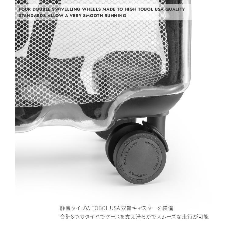 最大51% 1/19限定 クラッシュバゲージ スーツケース 機内持ち込み Sサイズ SSサイズ 40L 軽量 透明 スケルトン シェアクリア CRASH BAGGAGE CB141 5年保証 | CRASH BAGGAGE | 12