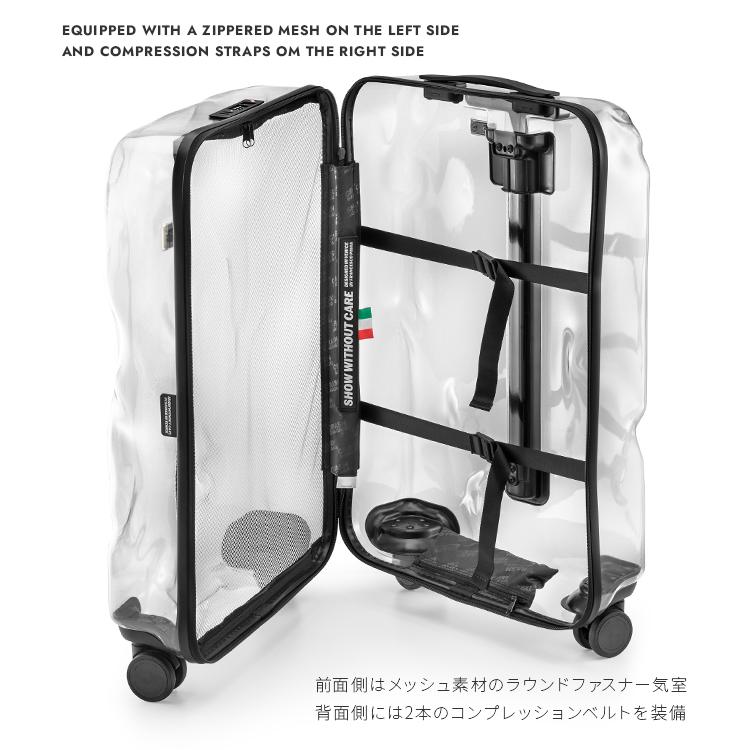 最大51% 8/30限定 クラッシュバゲージ スーツケース Mサイズ 65L 軽量 透明 スケルトン シェアクリア CRASH BAGGAGE CB142 5年保証 | CRASH BAGGAGE | 08