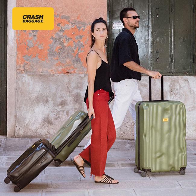 最大51% 1/19限定 クラッシュバゲージ スーツケース Mサイズ 65L 軽量 ストライプ デコボコ CRASH BAGGAGE CB152 2年保証 | CRASH BAGGAGE | 21