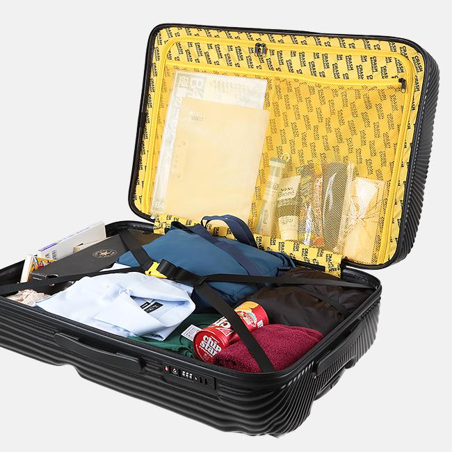 最大51% 4/22限定 クラッシュバゲージ スーツケース LLサイズ 100L 軽量 大容量 長期滞在用 ストライプ デコボコ CRASH BAGGAGE CB153 2年保証 | CRASH BAGGAGE | 14