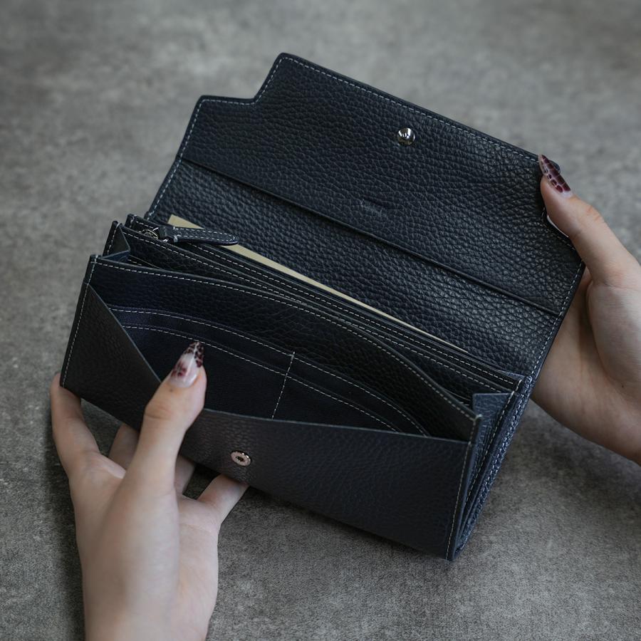 コムサ 長財布 レディース ブランド レザー 本革 大容量 大きめ 薄型 薄い財布 かぶせタイプ ロングウォレット ボンシック COMME CA 74685 | COMME CA | 14