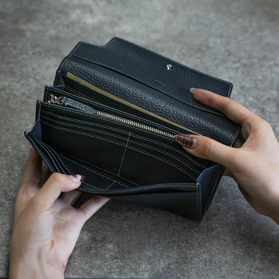 コムサ 長財布 レディース ブランド レザー 本革 大容量 大きめ 薄型 薄い財布 かぶせタイプ ロングウォレット ボンシック COMME CA 74685 | COMME CA | 15