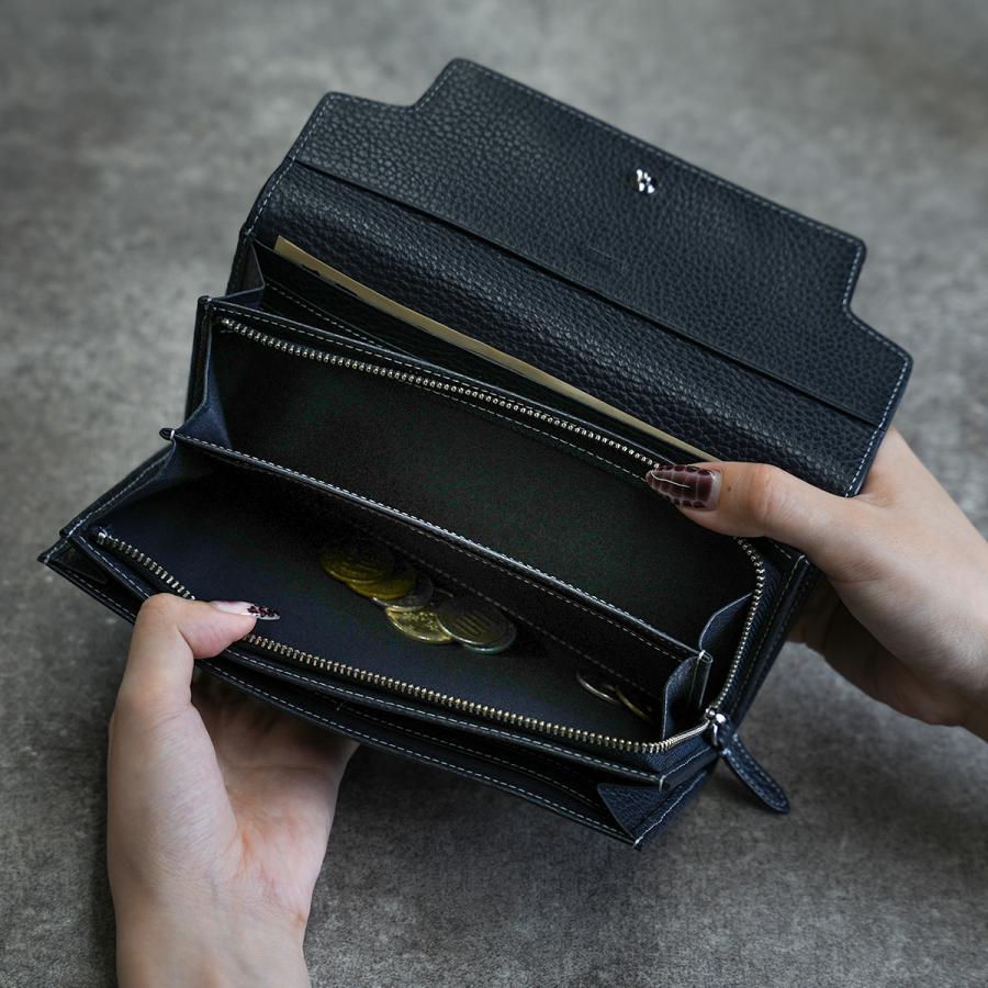 コムサ 長財布 レディース ブランド レザー 本革 大容量 大きめ 薄型 薄い財布 かぶせタイプ ロングウォレット ボンシック COMME CA 74685 | COMME CA | 16