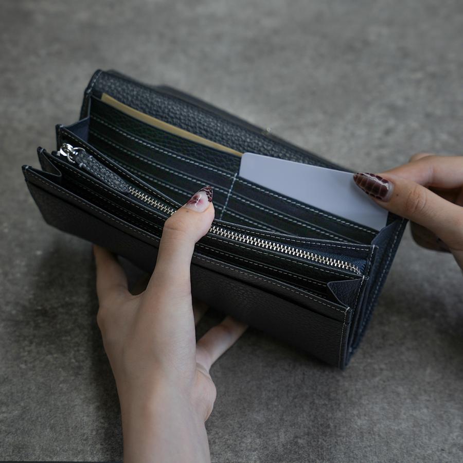 コムサ 長財布 レディース ブランド レザー 本革 大容量 大きめ 薄型 薄い財布 かぶせタイプ ロングウォレット ボンシック COMME CA 74685 | COMME CA | 17