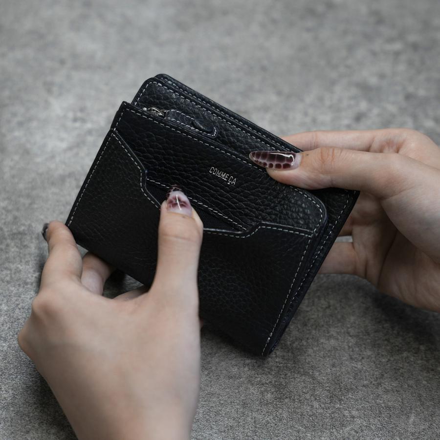 最大37% 2/19限定 コムサ 二つ折り財布 ミニ財布 レディース ブランド レザー 本革 軽量 小さい財布 コンパクトウォレット ボンシック COMME CA 74731 | COMME CA | 18