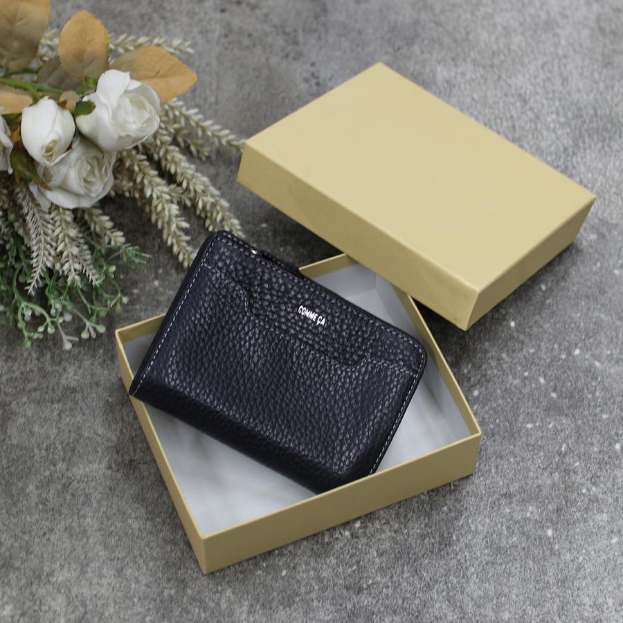 最大37% 2/19限定 コムサ 二つ折り財布 ミニ財布 レディース ブランド レザー 本革 軽量 小さい財布 コンパクトウォレット ボンシック COMME CA 74731 | COMME CA | 20