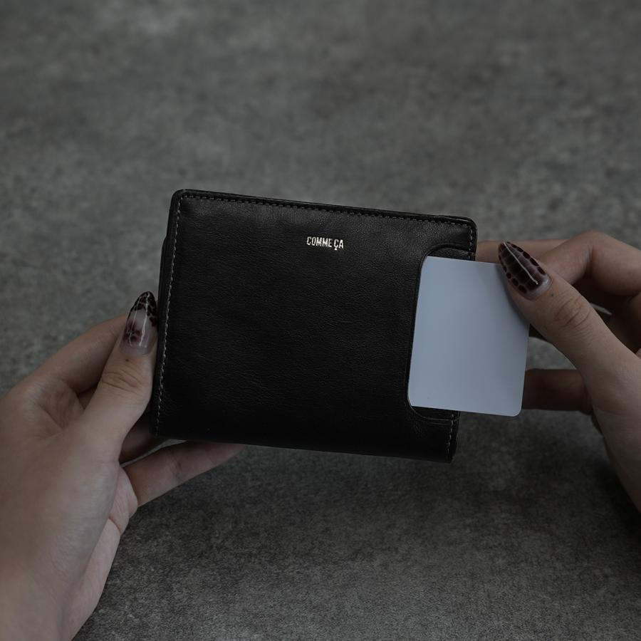 最大51% 3/8限定 コムサ 二つ折り財布 ミニ財布 レディース ブランド レザー 本革 軽量 小さい財布 コンパクトウォレット レジェ COMME CA 74826 | COMME CA | 16
