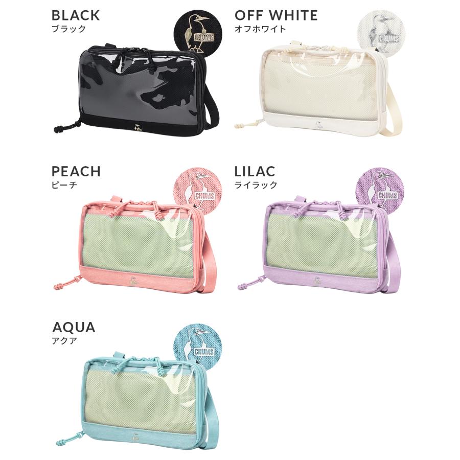 最大42% 12/28限定 チャムス ショルダーバッグ 推し活 痛バ 痛バッグ オタク オタ活 透明 ぬいぐるみ 2.5L CHUMS Clear Pocket Shoulder Bag Sweat CH60-3892 | CHUMS | 07