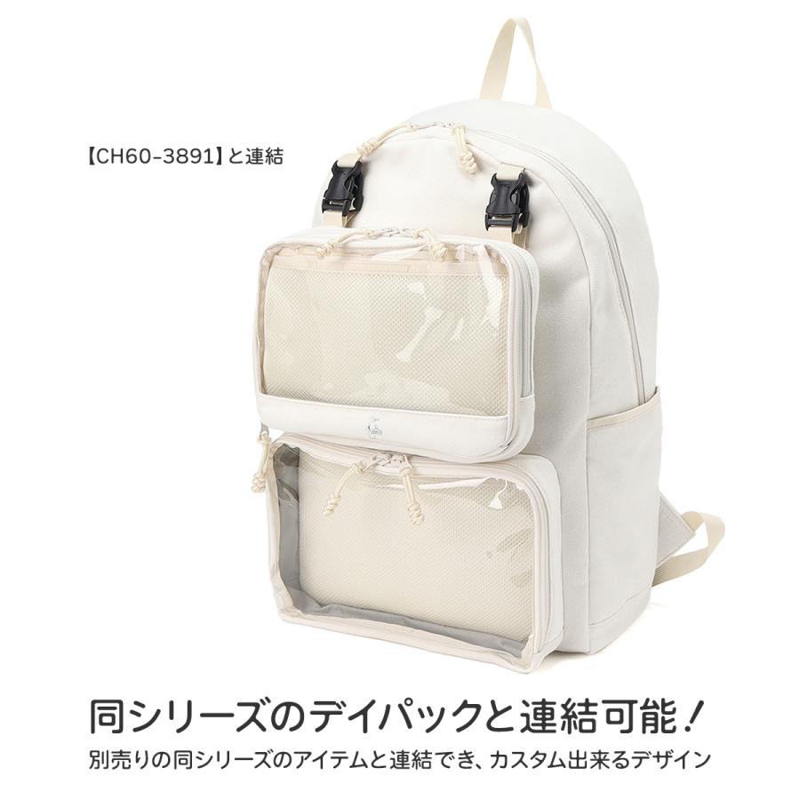 最大42% 12/28限定 チャムス ショルダーバッグ 推し活 痛バ 痛バッグ オタク オタ活 透明 ぬいぐるみ 2.5L CHUMS Clear Pocket Shoulder Bag Sweat CH60-3892 | CHUMS | 09