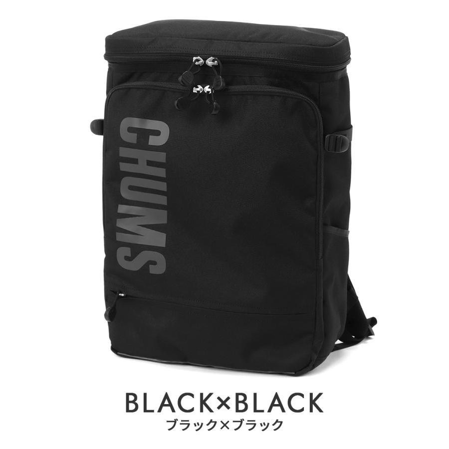 最大42% 2/8限定 チャムス リュック 28L 大容量 軽量 男子 女子 中学生 高校生 黒 スクエア ボックス型 スクールバッグ B4 リサイクルバッグ CHUMS CH60-3919 | CHUMS | 03