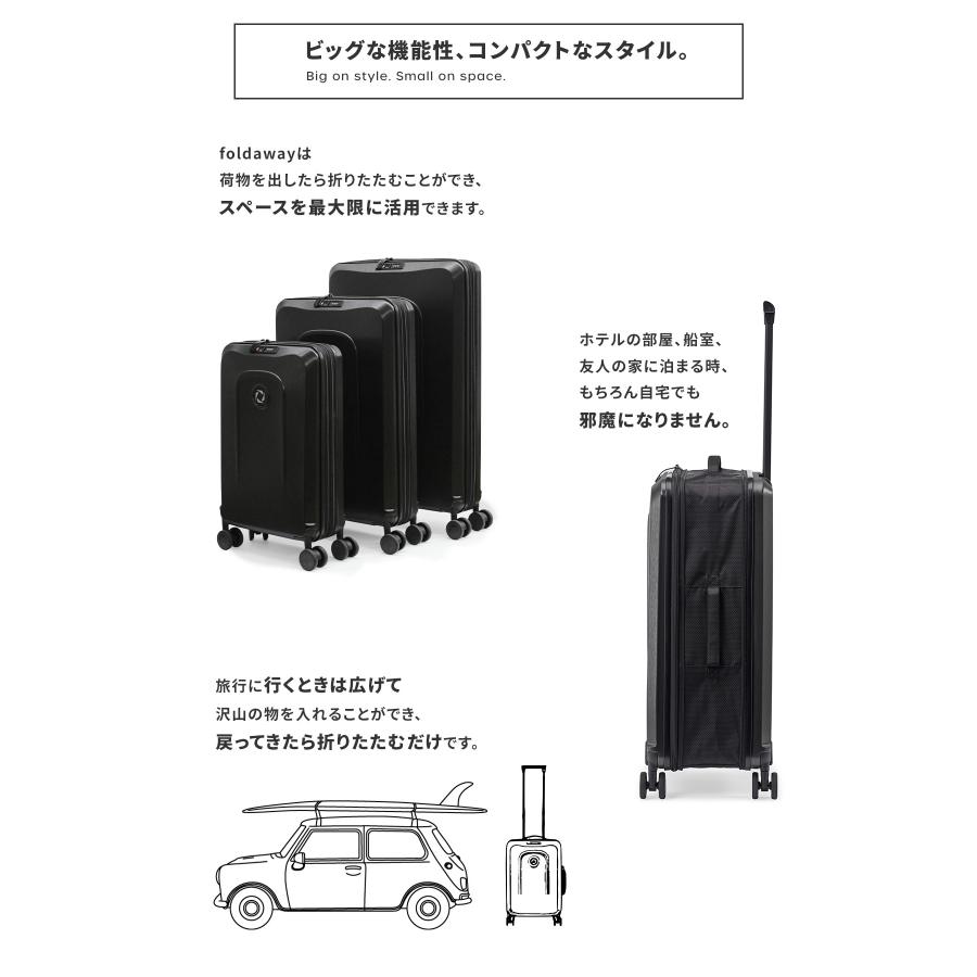 最大51% 2/3限定 senz° センズ スーツケース Mサイズ 折りたたみ 折り畳み 軽量 キャリーケース SZ-8803 在庫限り | ブランド登録なし | 11