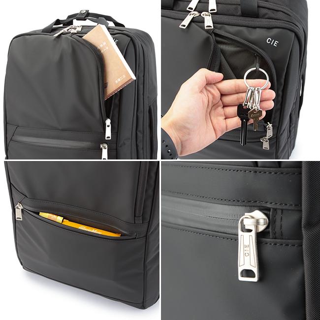 CIE ブラック ビジネスバック　リュック CIE リュック バッグ シー VARIOUS 2WAY BACKPACK L メンズ